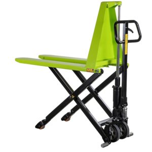 Transpalette à ciseaux avec levage manuel, pour europalettes