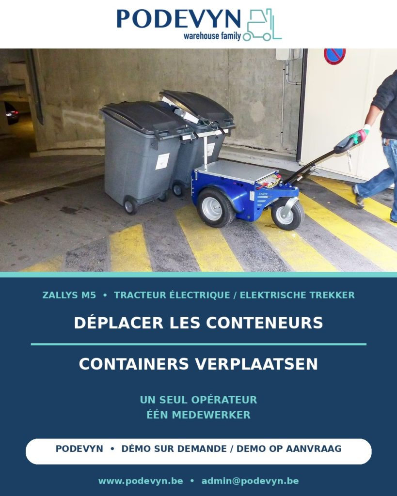 Déplacer des poubelles et conteneurs sans effort : le Zallys M5 en action